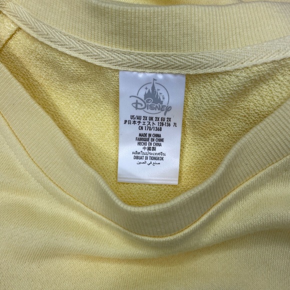 Disney mickey mouse ice cream summer sleeveless cropped yellow tank top 2X 3X - Picture 7 of 12